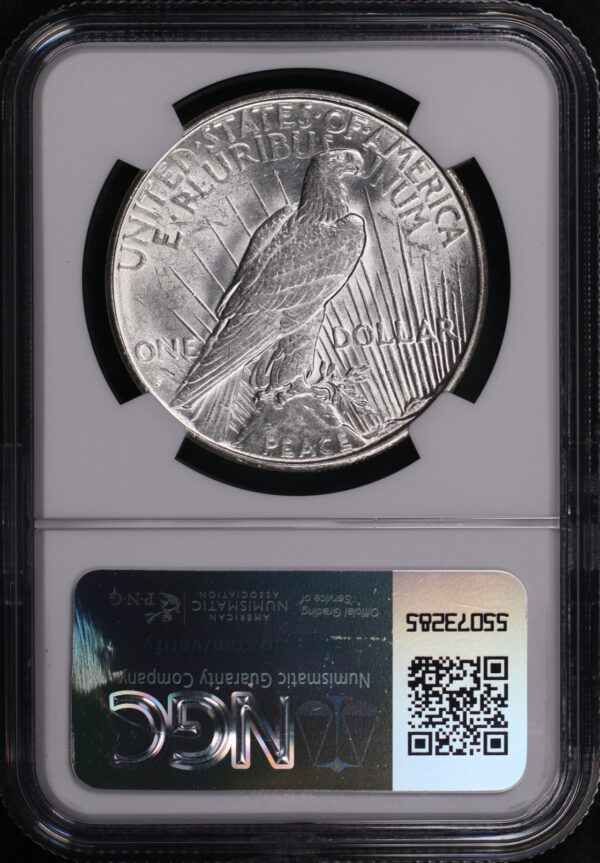 Reverse of this 1934-D Peace Dollar NGC MS-62