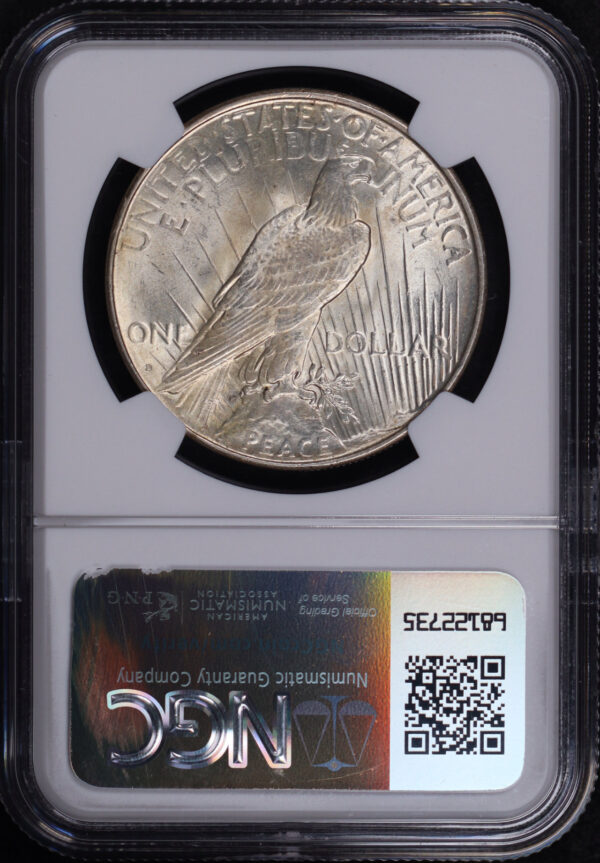Reverse of this 1934-D Peace Dollar NGC MS-63