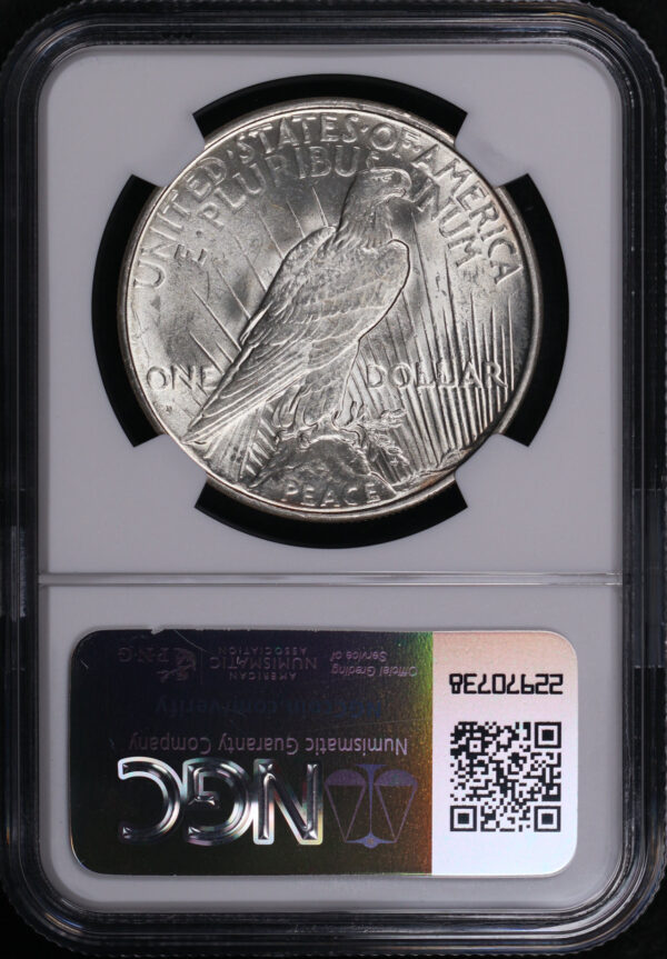 Reverse of this 1934-D Peace Dollar NGC MS-63