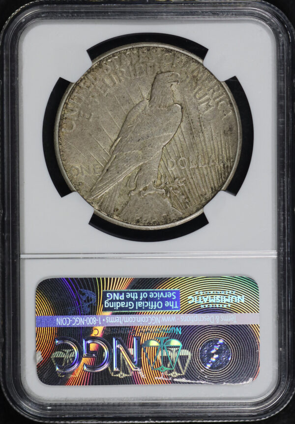 Reverse of this 1934-S Peace Dollar NGC XF-45