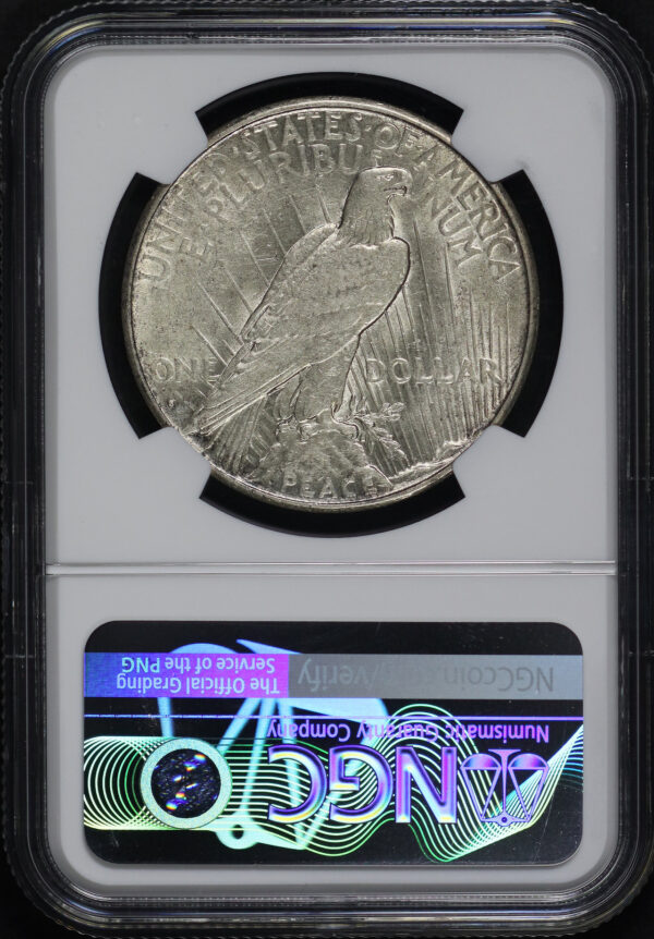 Reverse of this 1934-S Peace Dollar NGC AU-53