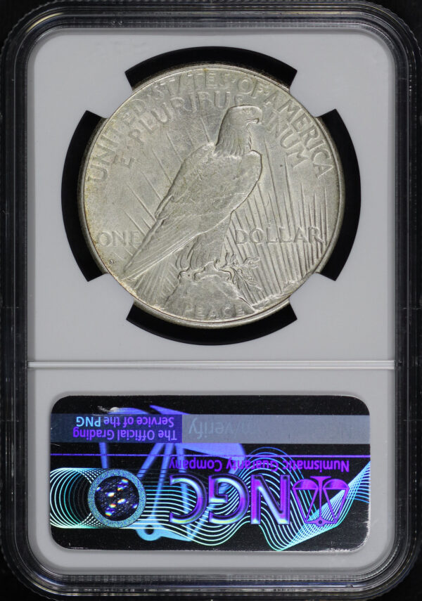 Reverse of this 1934-S Peace Dollar NGC AU-55