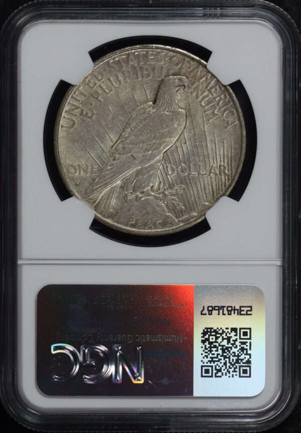 Reverse of this 1935-S Peace Dollar NGC AU-55