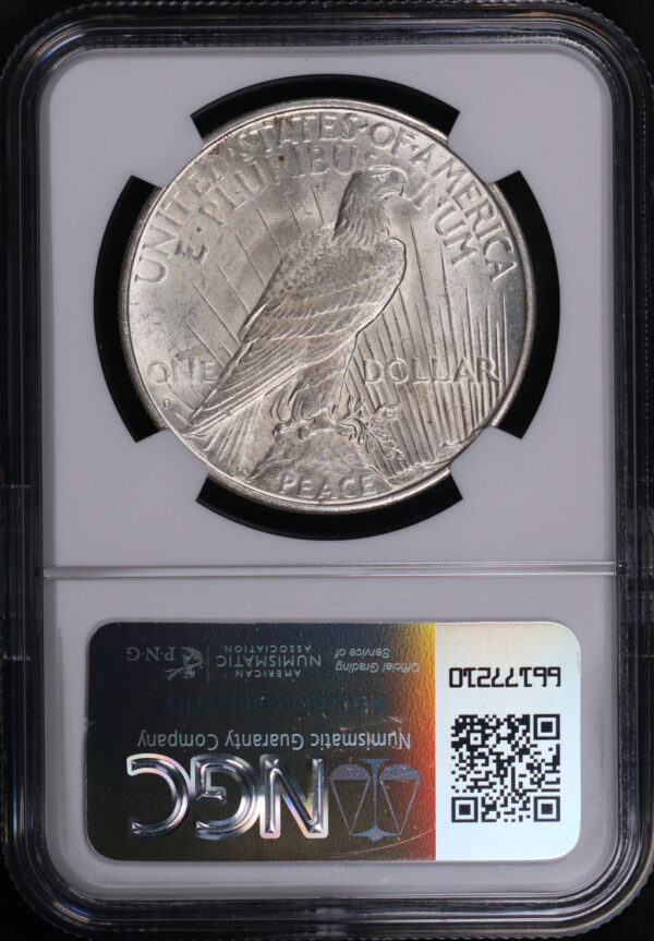 Reverse of this 1935-S Peace Dollar NGC MS-62
