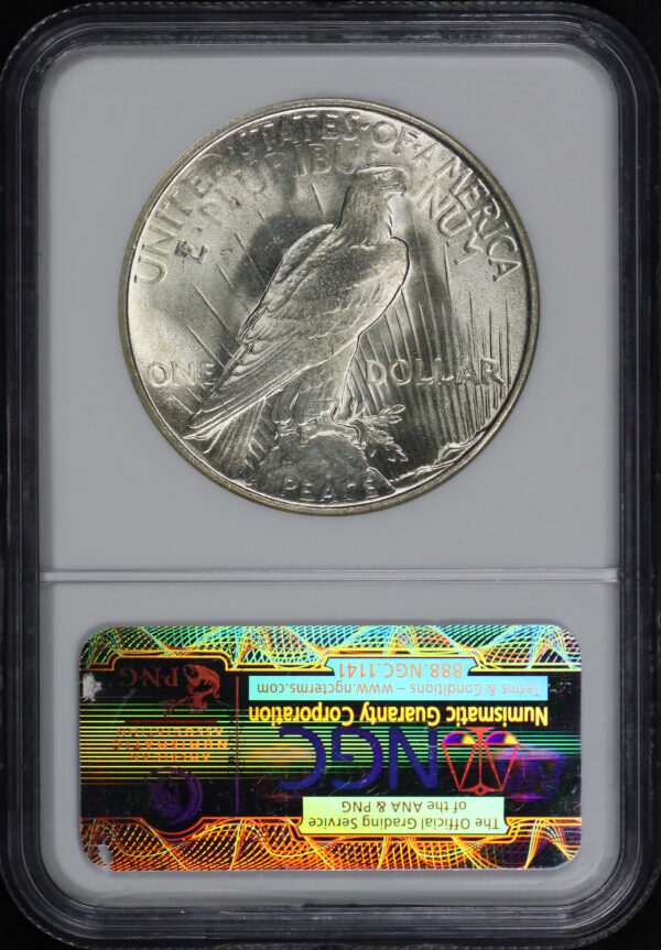 Reverse of this 1935-S Peace Dollar NGC MS-64