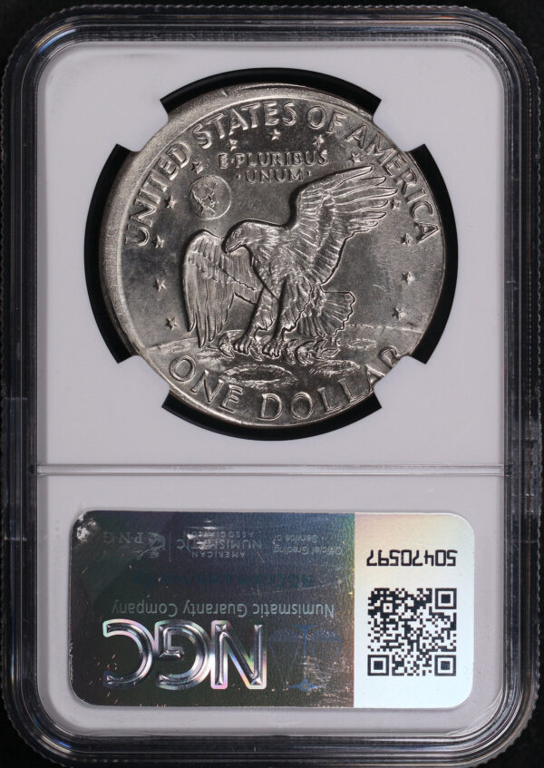 Reverse of this 1978 Ike Dollar NGC MS-64 Mint Error Struck Off Center
