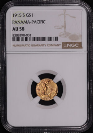 Obverse of this 1915-S G$1 Panama-Pacific Gold Commemorative NGC AU-58