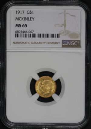 Obverse of this 1917 G$1 McKinley Gold Commemorative NGC MS-65