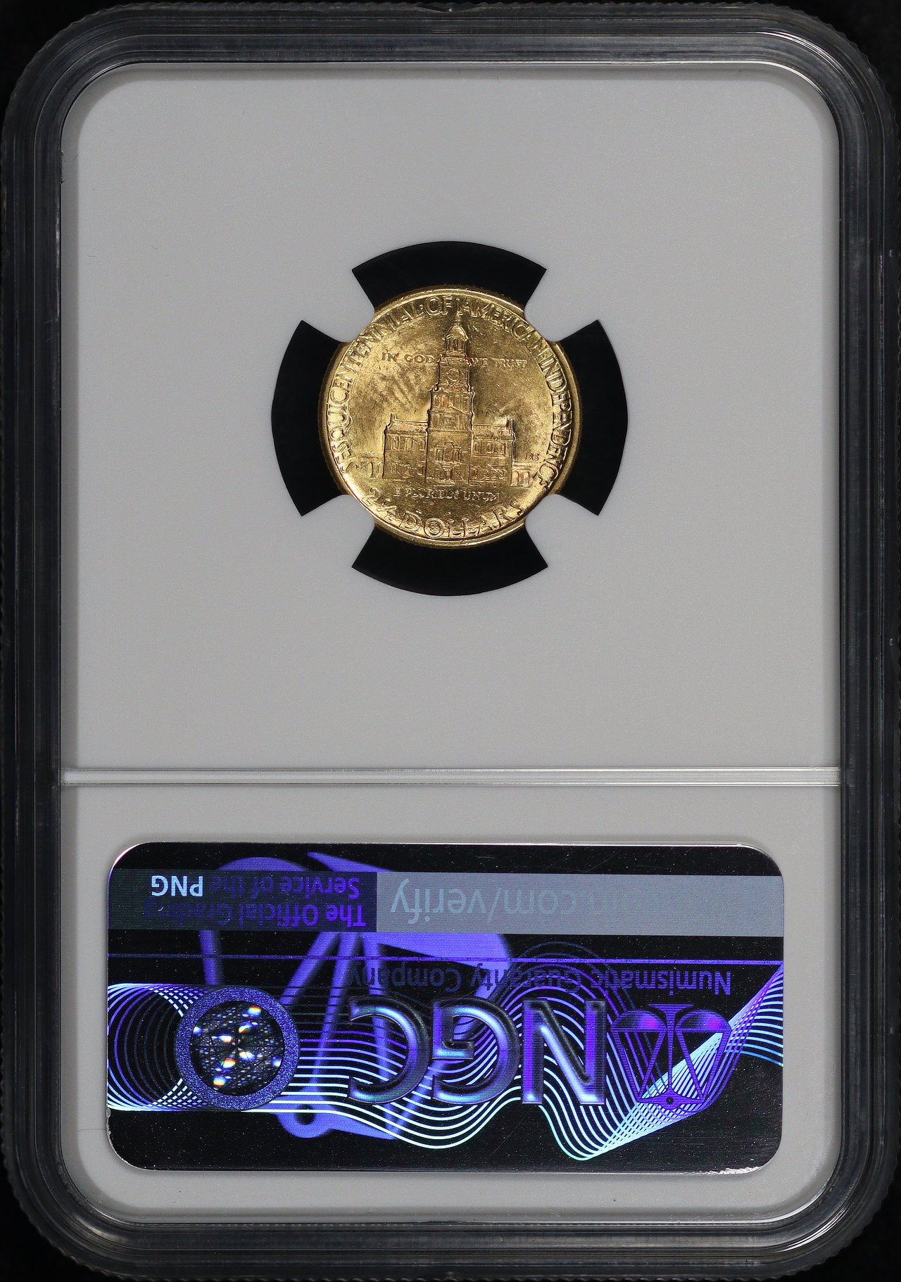 Reverse of this 1926 Gold Commemorative American Sesquicentennial $2.50 NGC MS-62