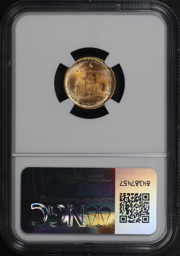 Reverse of this 1926 $2.50 American Sesquicentennial Gold Commemorative NGC MS-66