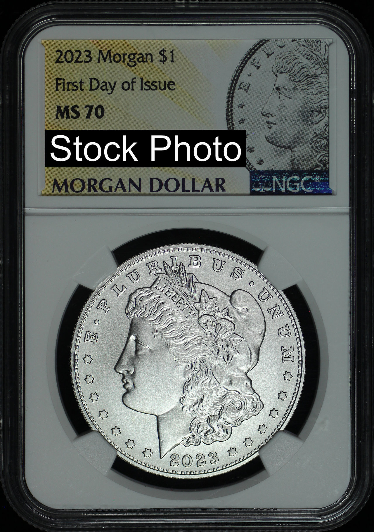 Obverse of this 2023 Morgan Dollar NGC MS-70 First Day of Issue