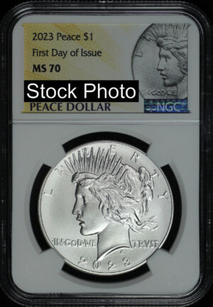 Obverse of this 2023 Peace Dollar NGC MS-70 First Day of Issue