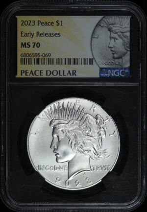 Obverse of this 2023 Peace Dollar NGC MS-70 Early Release