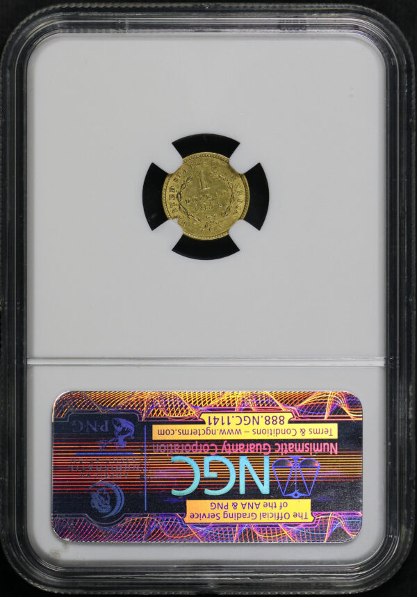 Reverse of this 1851-C Gold Dollar Type 1 NGC AU-58