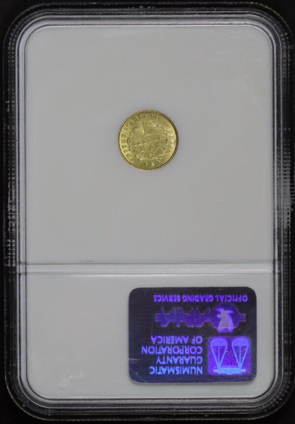 Reverse of this 1851-C Gold Dollar Type 1 NGC MS-62