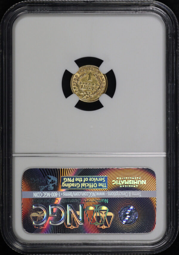Reverse of this 1854-D Gold Dollar NGC MS-61