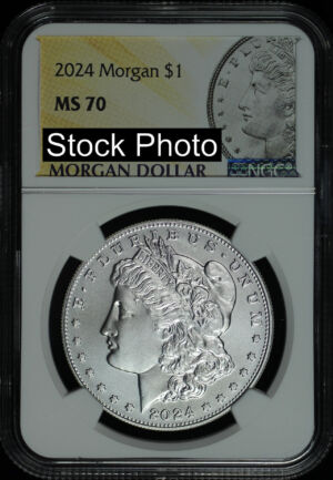 Obverse of this 2024 Morgan Morgan Dollar NGC MS-70