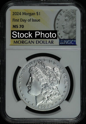 Obverse of this 2024 Morgan Dollar NGC MS-70 First Day of Issue 