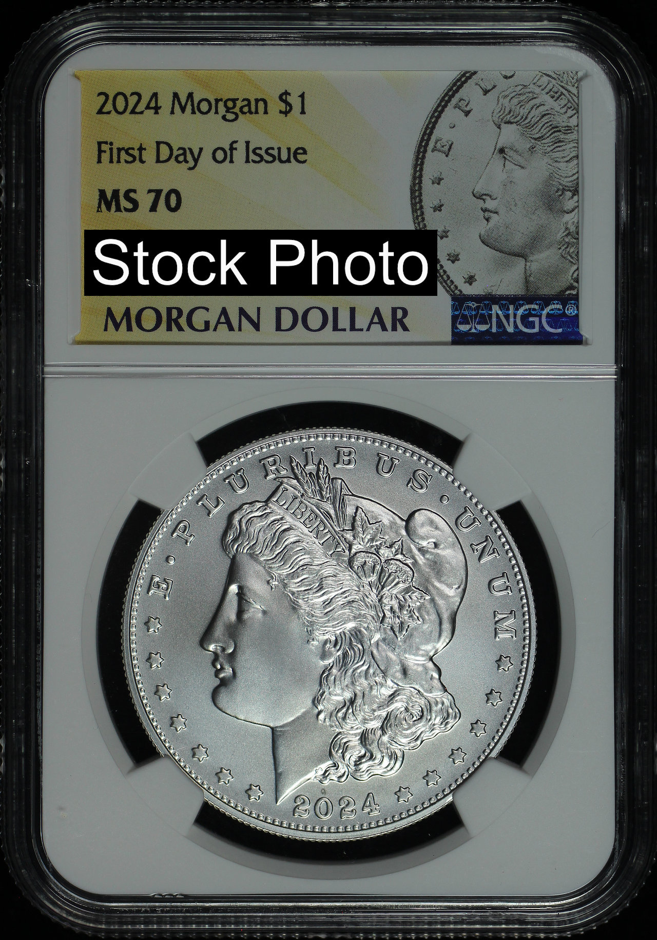 Obverse of this 2024 Morgan Dollar NGC MS-70 First Day of Issue