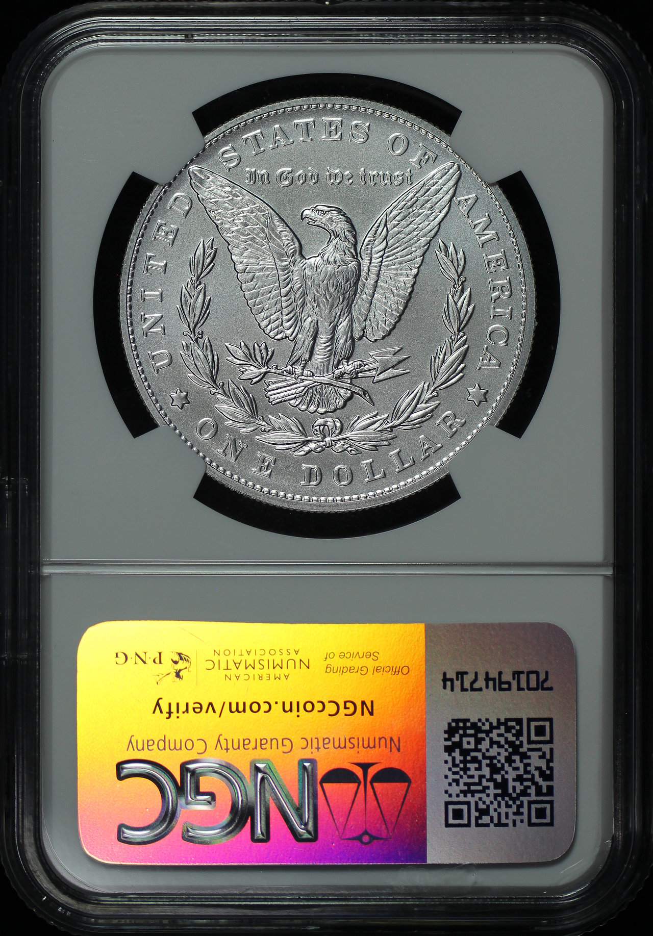 Reverse of this 2024 Morgan Dollar NGC MS-70 First Day of Issue