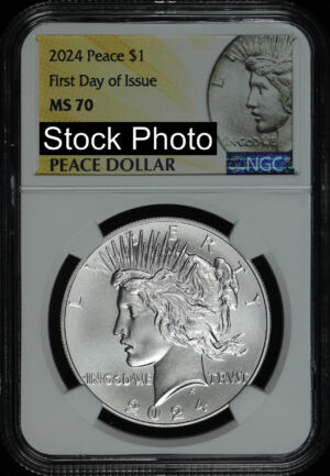 Obverse of this 2024 Peace Dollar NGC MS-70 First Day of Issue