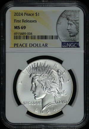 Obverse of this 2024 Peace Dollar NGC MS-69 First Release