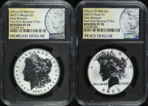 Obverse of this 2023-S Morgan & Peace Dollar NGC PF-70 Reverse Proof Early Release