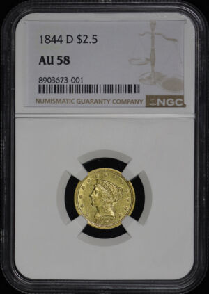 Obverse of this 1844-D Liberty Head $2.5 NGC AU-58