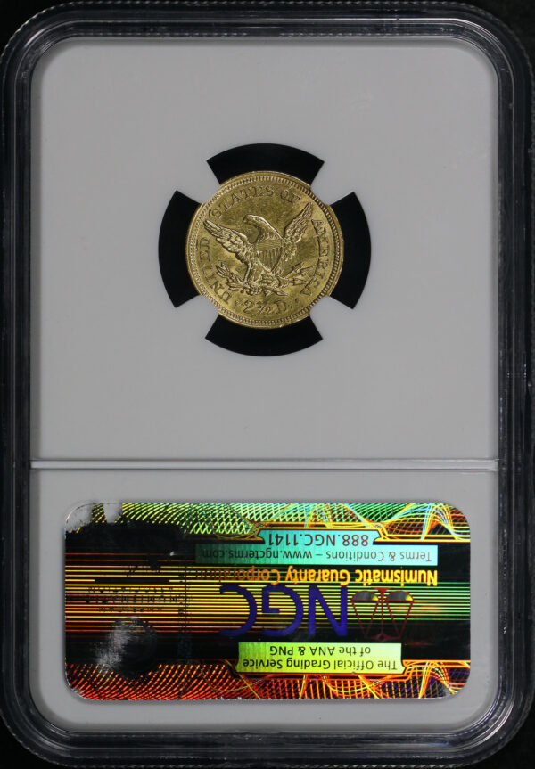 Reverse of this 1850 Liberty Head $2.5 NGC MS-62