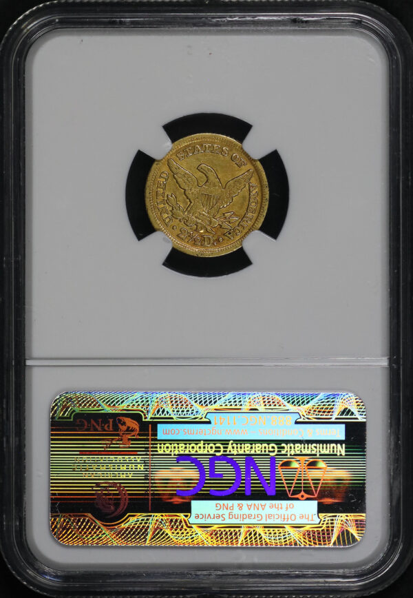 Reverse of this 1850-D Liberty Head $2.5 NGC AU-50