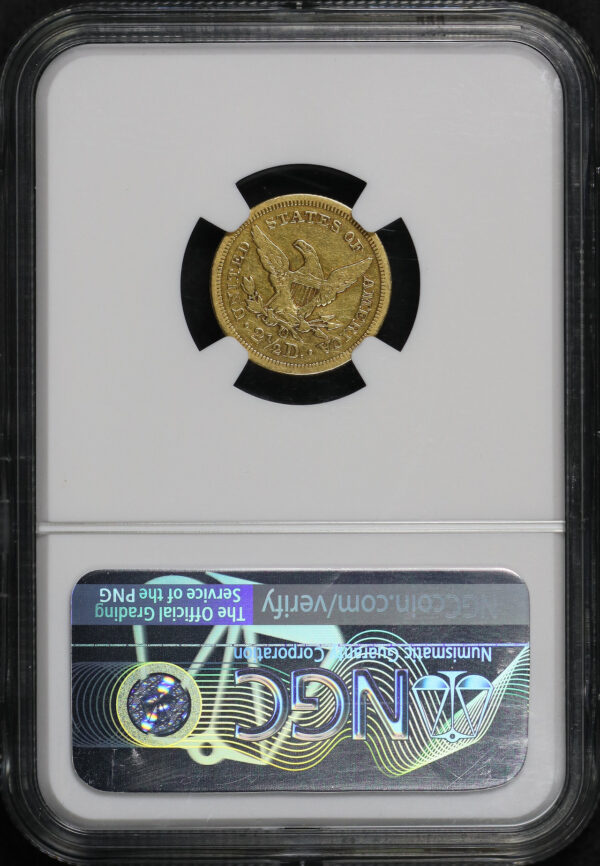Reverse of this 1854-O Liberty Head $2.5 NGC VF-35