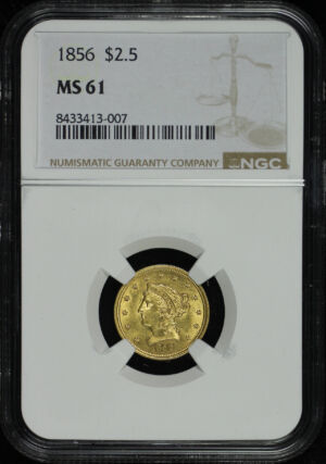 Obverse of this 1856 Liberty Head $2.5 NGC MS-61