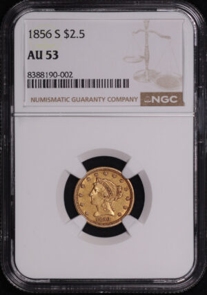 Obverse of this 1856-S Liberty Head $2.5 NGC AU-53