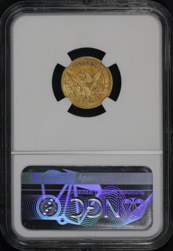 Reverse of this 1861-S Liberty Head $2.5 NGC AU-53