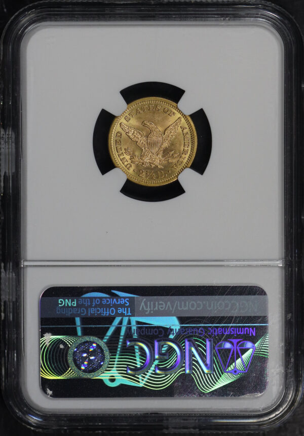 Reverse of this 1879 Liberty Head $2.5 NGC MS-65+