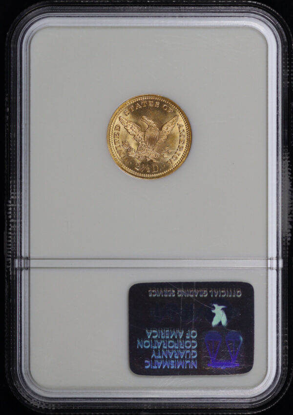 Reverse of this 1880 Liberty Head $2.5 NGC MS-65