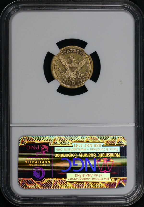 Reverse of this 1884 Liberty Head $2.5 NGC MS-61