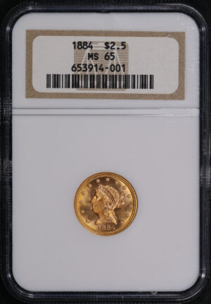Obverse of this 1884 Liberty Head $2.5 NGC MS-65