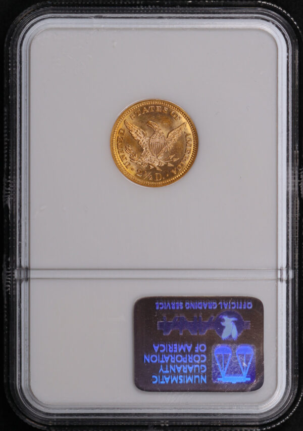 Reverse of this 1884 Liberty Head $2.5 NGC MS-65
