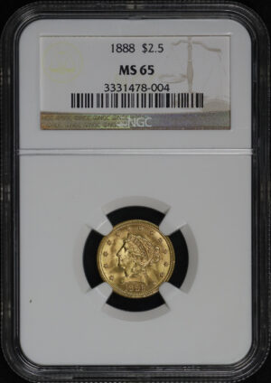 Obverse of this 1888 Liberty Head $2.5 NGC MS-65