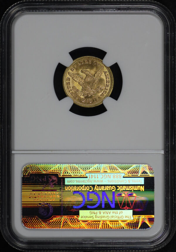 Reverse of this 1888 Liberty Head $2.5 NGC MS-65