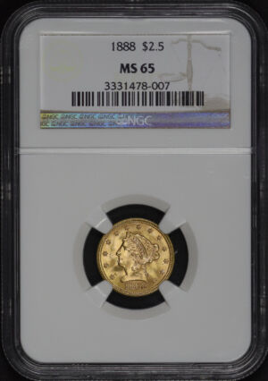 Obverse of this 1888 Liberty Head $2.5 NGC MS-65