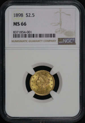 Obverse of this 1898 Liberty Head $2.5 NGC MS-66