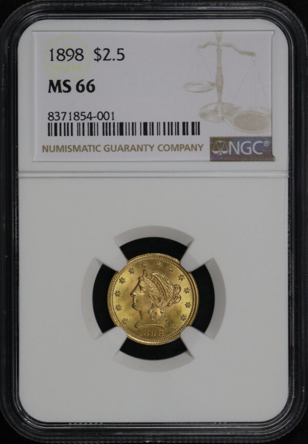 Obverse of this 1898 Liberty Head $2.5 NGC MS-66