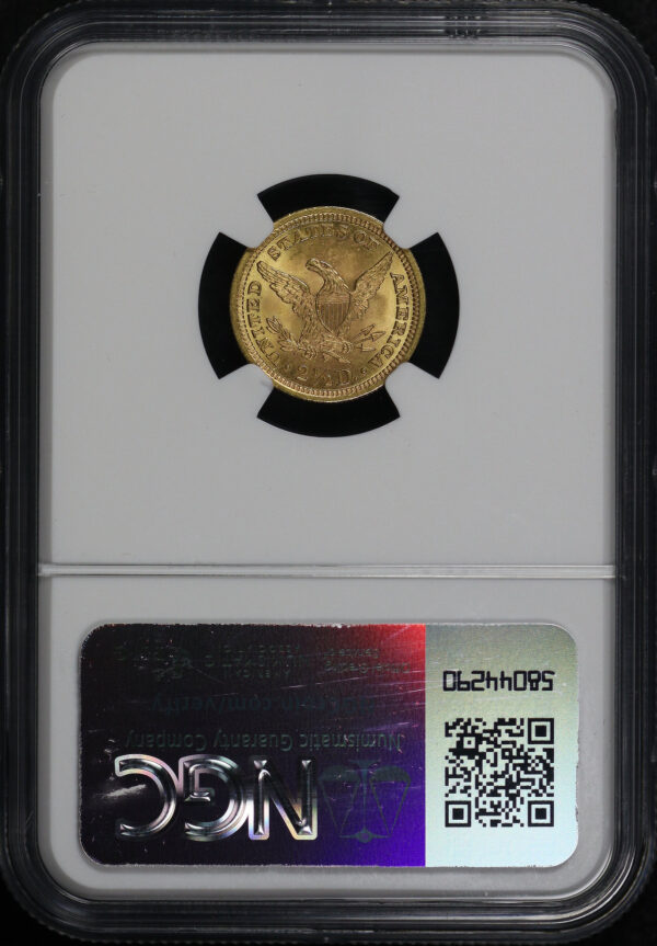 Reverse of this 1898 Liberty Head $2.5 NGC MS-66