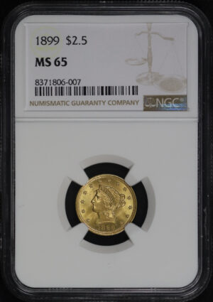Obverse of this 1899 Liberty Head $2.5 NGC MS-65