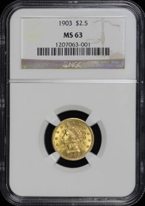Obverse of this 1903 Liberty Head $2.5 NGC MS-63
