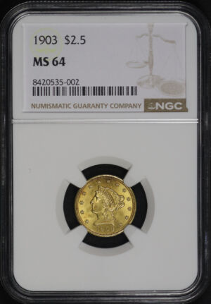 Obverse of this 1903 Liberty Head $2.5 NGC MS-64
