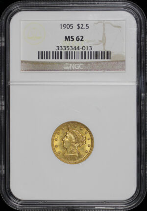 Obverse of this 1905 Liberty Head $2.5 NGC MS-62