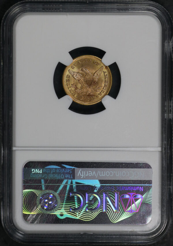 Reverse of this 1905 Liberty Head $2.5 NGC MS-68